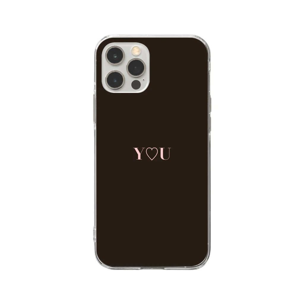 ビション好きなおうちあそびのY♡U brown Soft Clear Smartphone Case