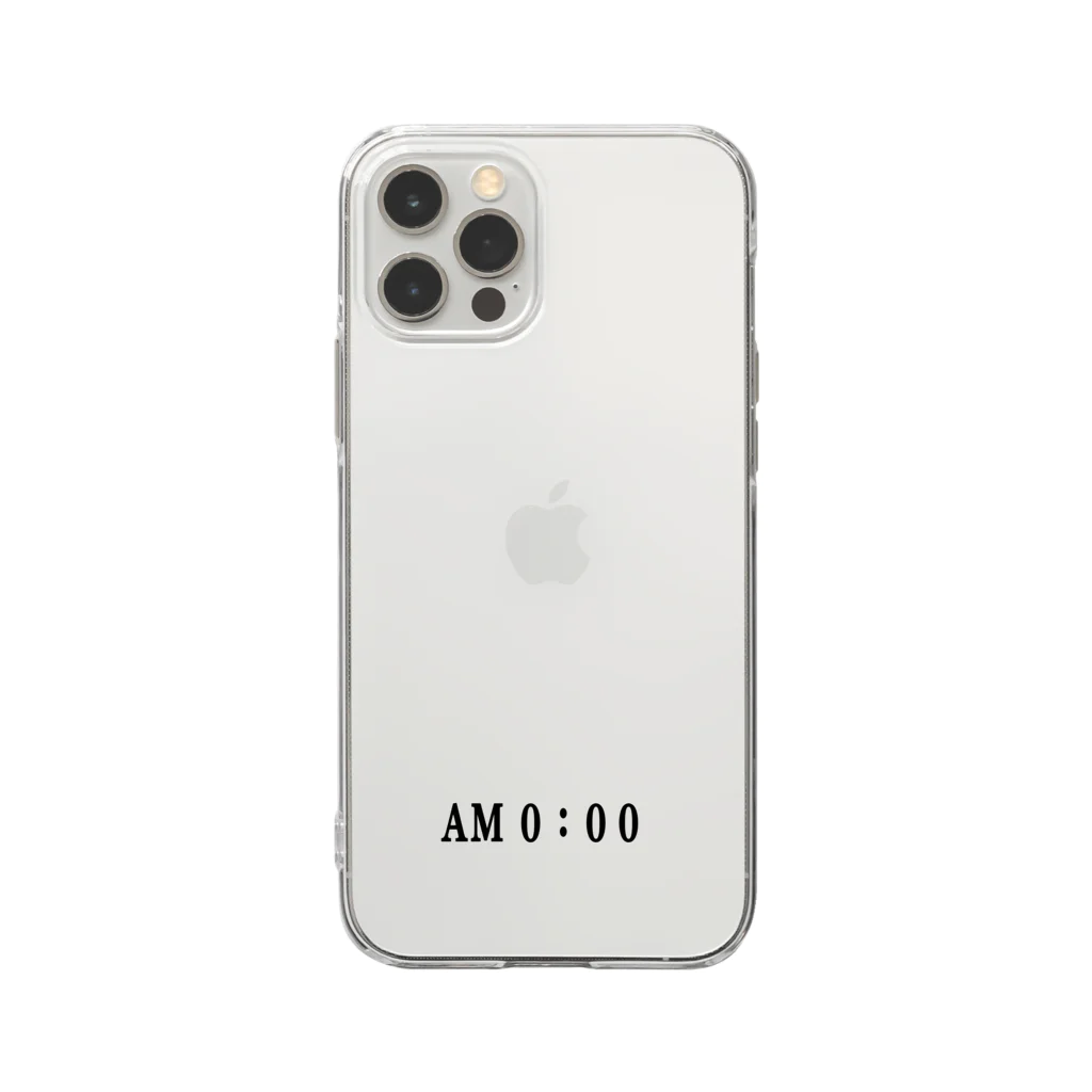 nnnのam 0:00 Soft Clear Smartphone Case