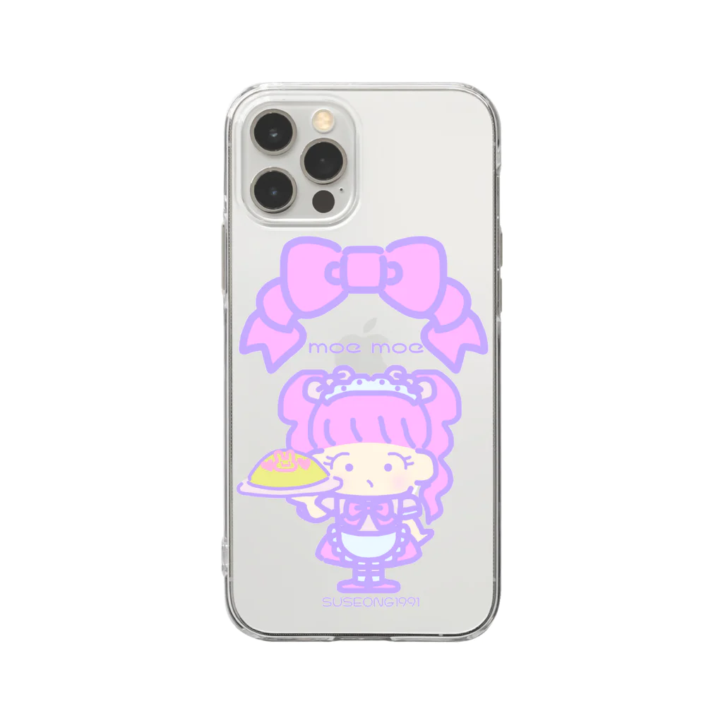 SUSEONG1991のメイドさん Soft Clear Smartphone Case