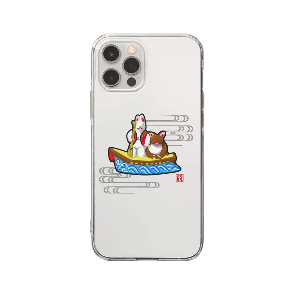 ももよりの小幡人形 カチカチ山(滋賀) Soft Clear Smartphone Case
