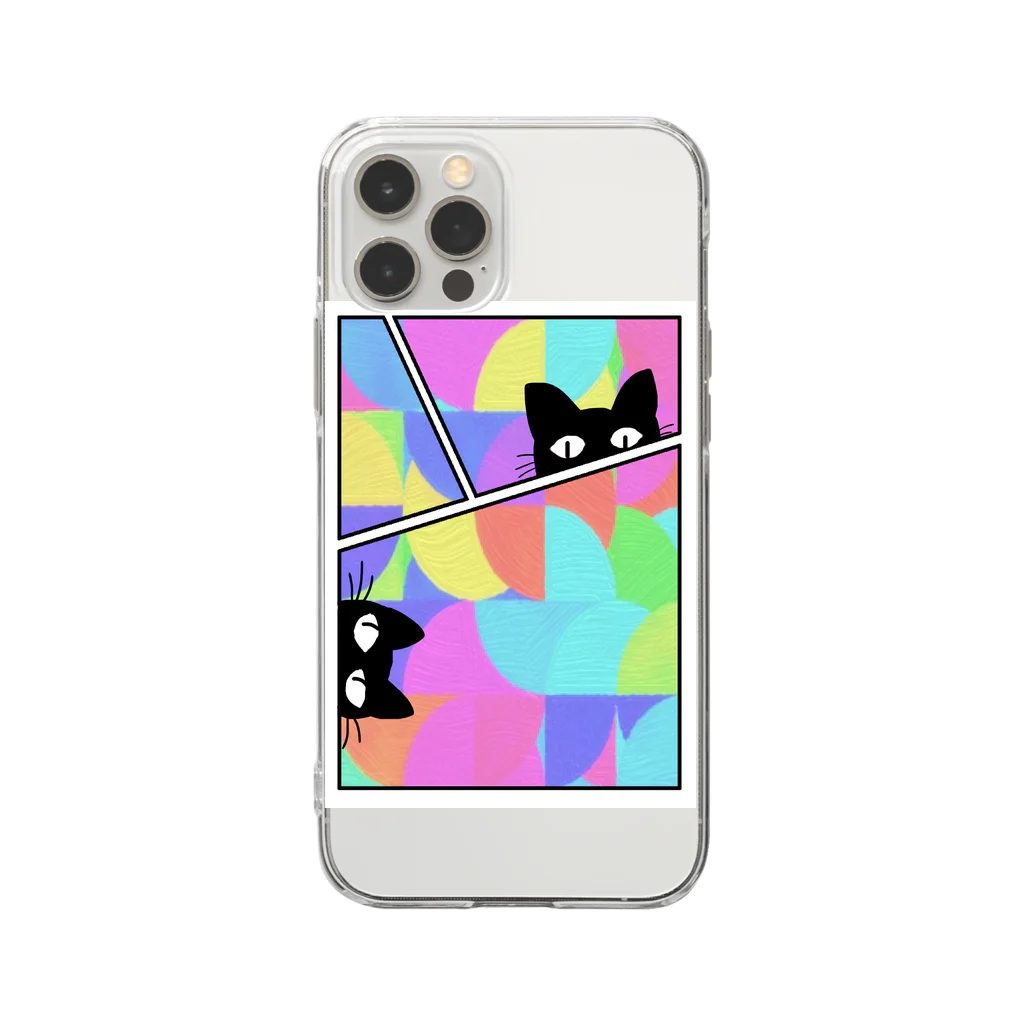 LalaHangeulのにゃんですか？ Soft Clear Smartphone Case