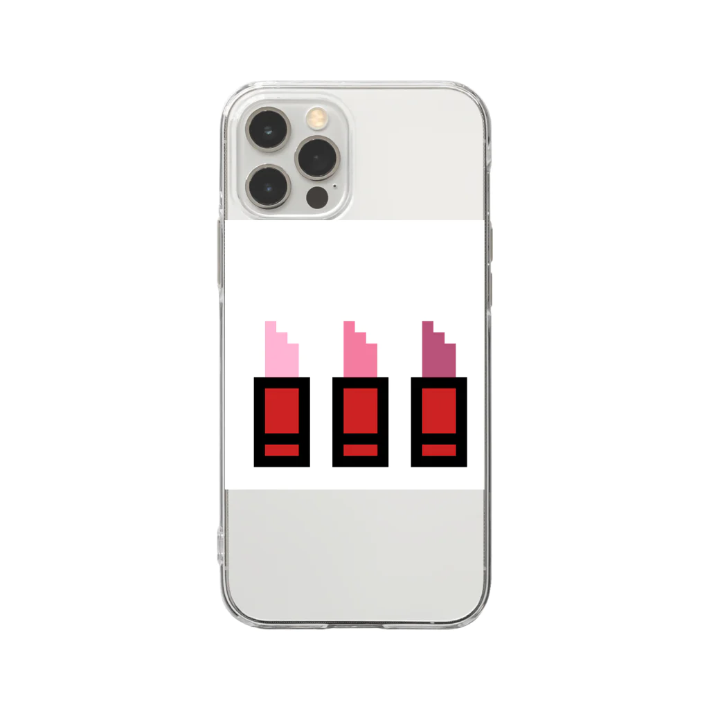 kanamaru14の口紅 Soft Clear Smartphone Case