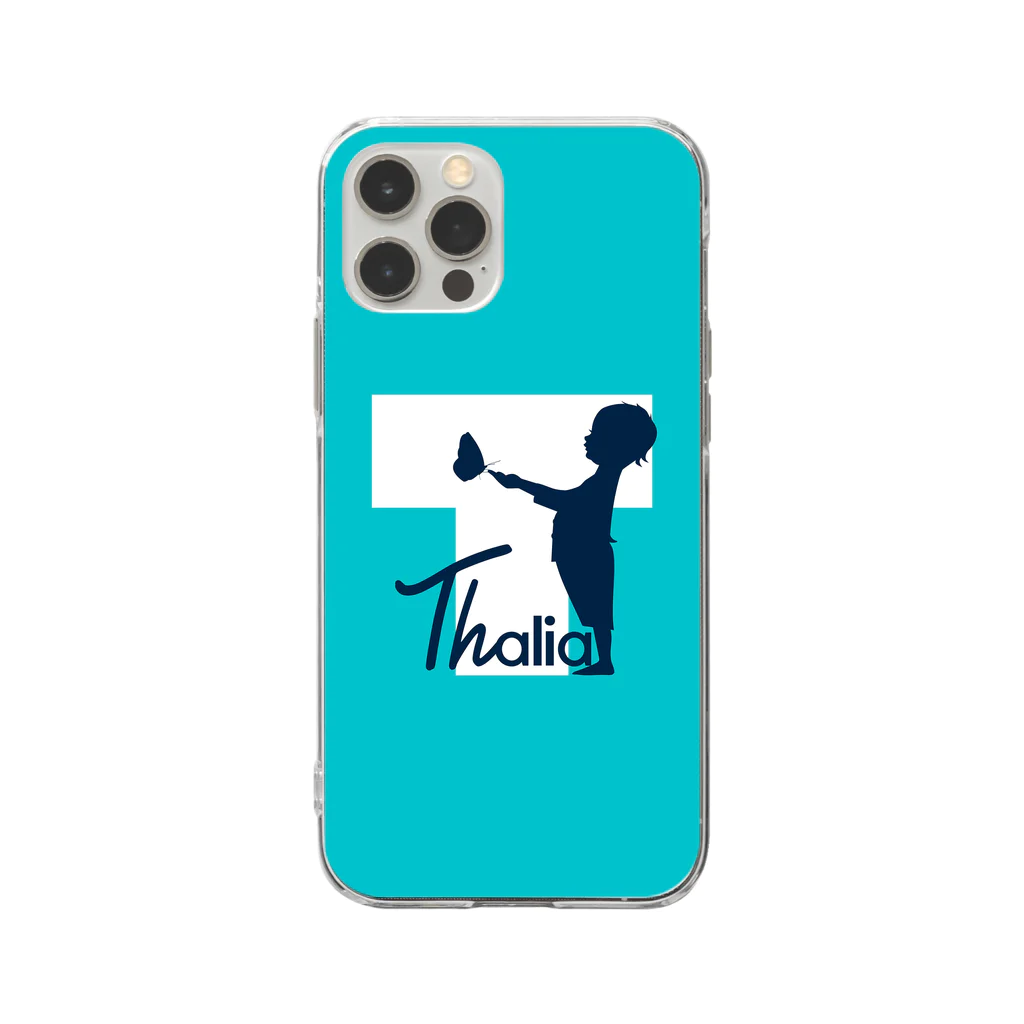 Thalia ShopのThalia クリア スマホケース iPhone12Pro （Tiffany Blue） Soft Clear Smartphone Case