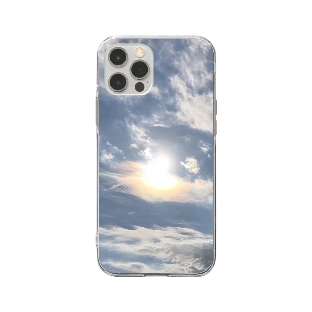 SORAIROの秋　秋の空　海辺　太陽 Soft Clear Smartphone Case