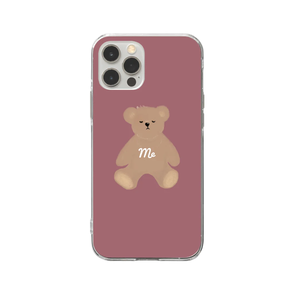 papiko くまさんのme クマさん Soft Clear Smartphone Case