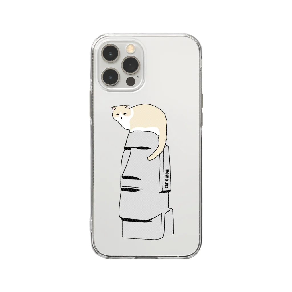 CAT XのCAT X MOAI Soft Clear Smartphone Case