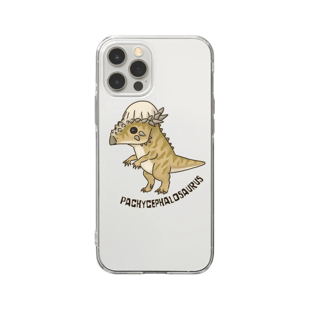 すとろべりーガムFactoryの恐竜 パキケファロサウルス Soft Clear Smartphone Case