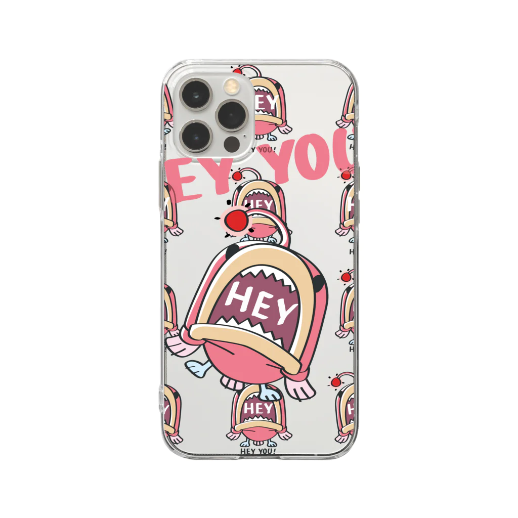 イラスト MONYAAT のCT116 海の底のあんこ姫*HEY YOU*ミニミニ Soft Clear Smartphone Case