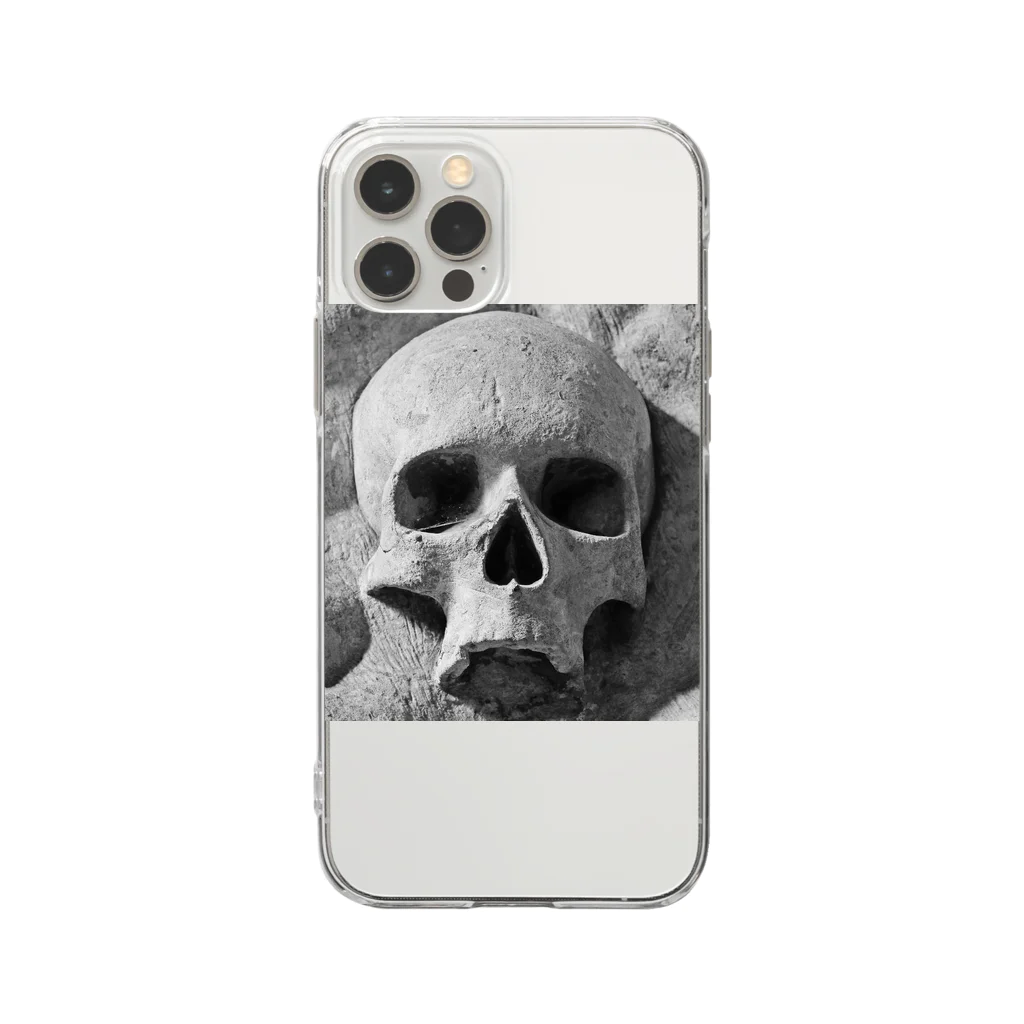 youhei-houjouのthe  skull Soft Clear Smartphone Case