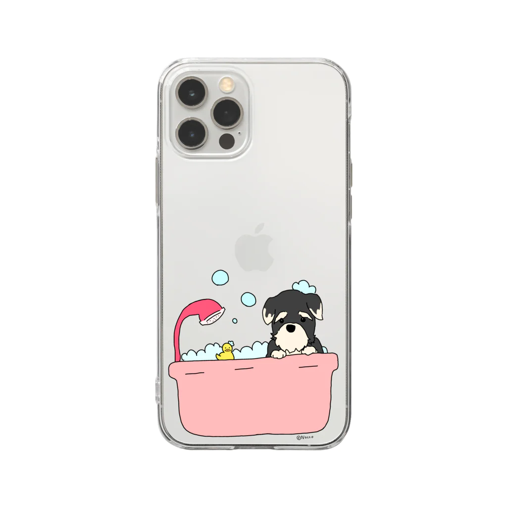 NoccoのDash_bathtime Soft Clear Smartphone Case