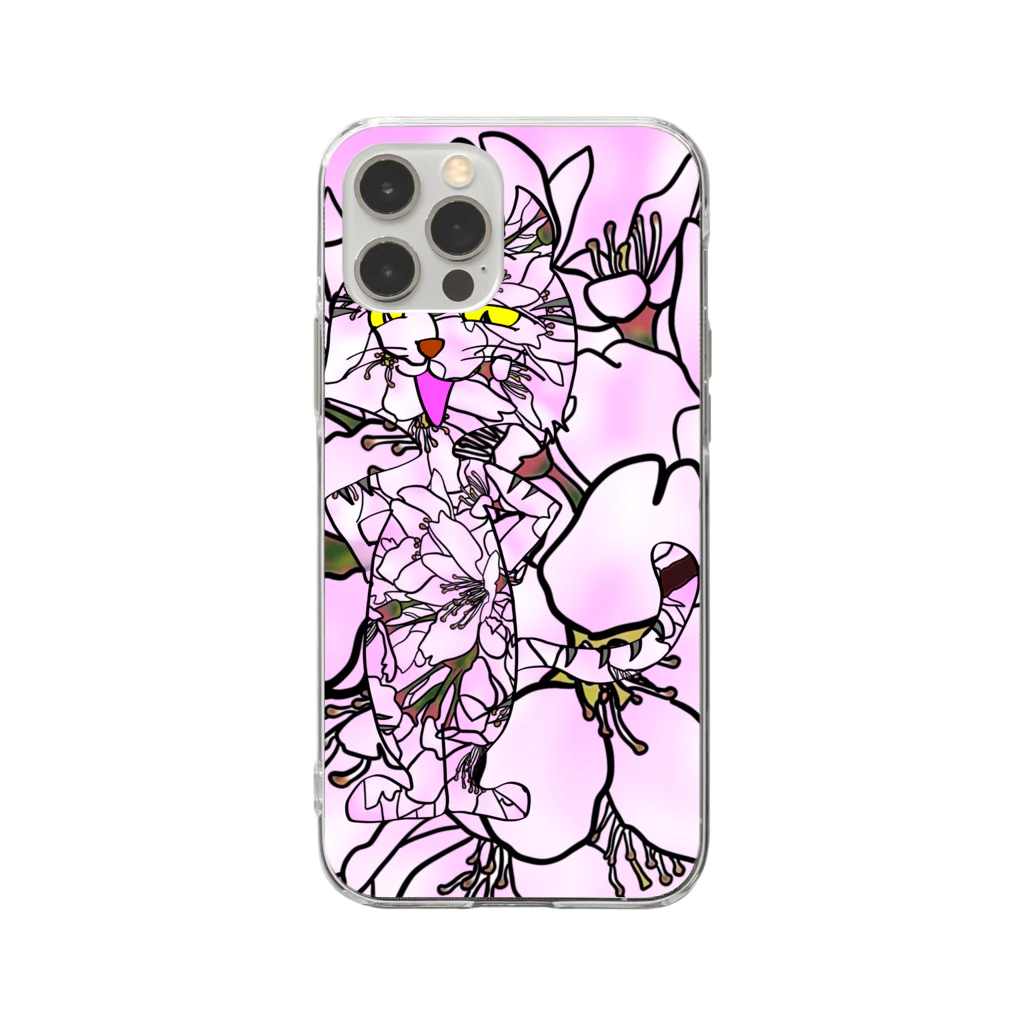 あいするの桜フリーダム Soft Clear Smartphone Case