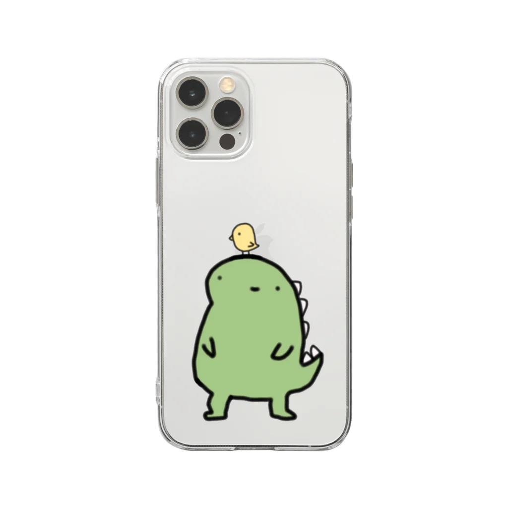 恐竜くんとひよこちゃん。の恐竜くんとひよこちゃん Soft Clear Smartphone Case