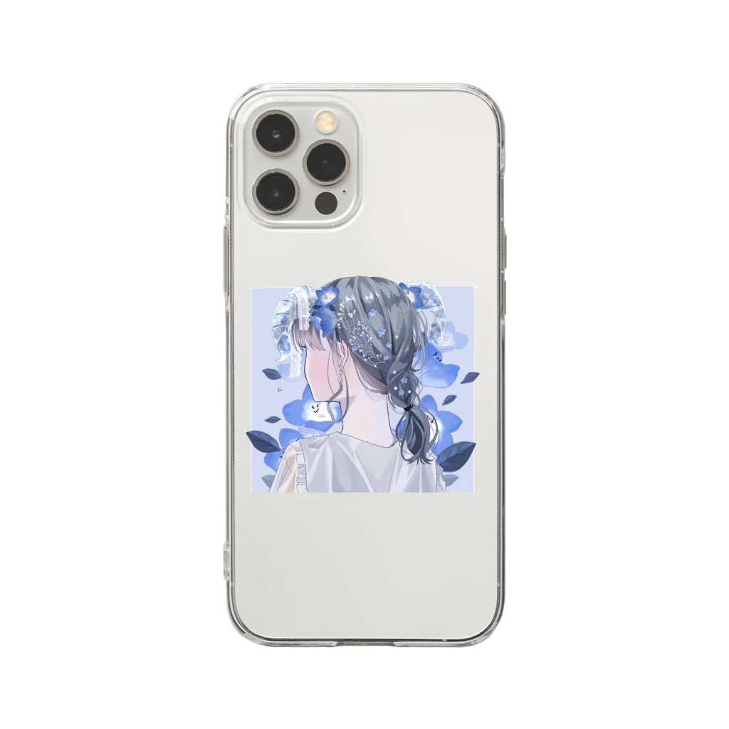 おいしいさめのネモフィラ Soft Clear Smartphone Case
