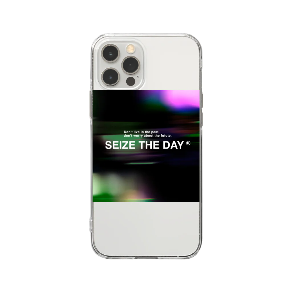 水風呂ざぶーんの今を大切にして 【バックプリント】 Soft Clear Smartphone Case