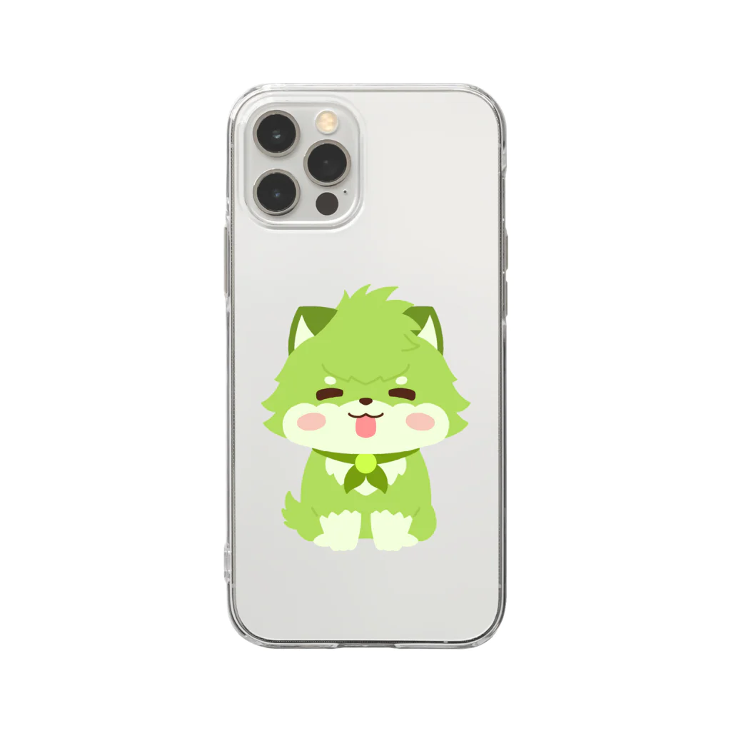 クロフミのまったりショップのおすわりフミヒロ Soft Clear Smartphone Case