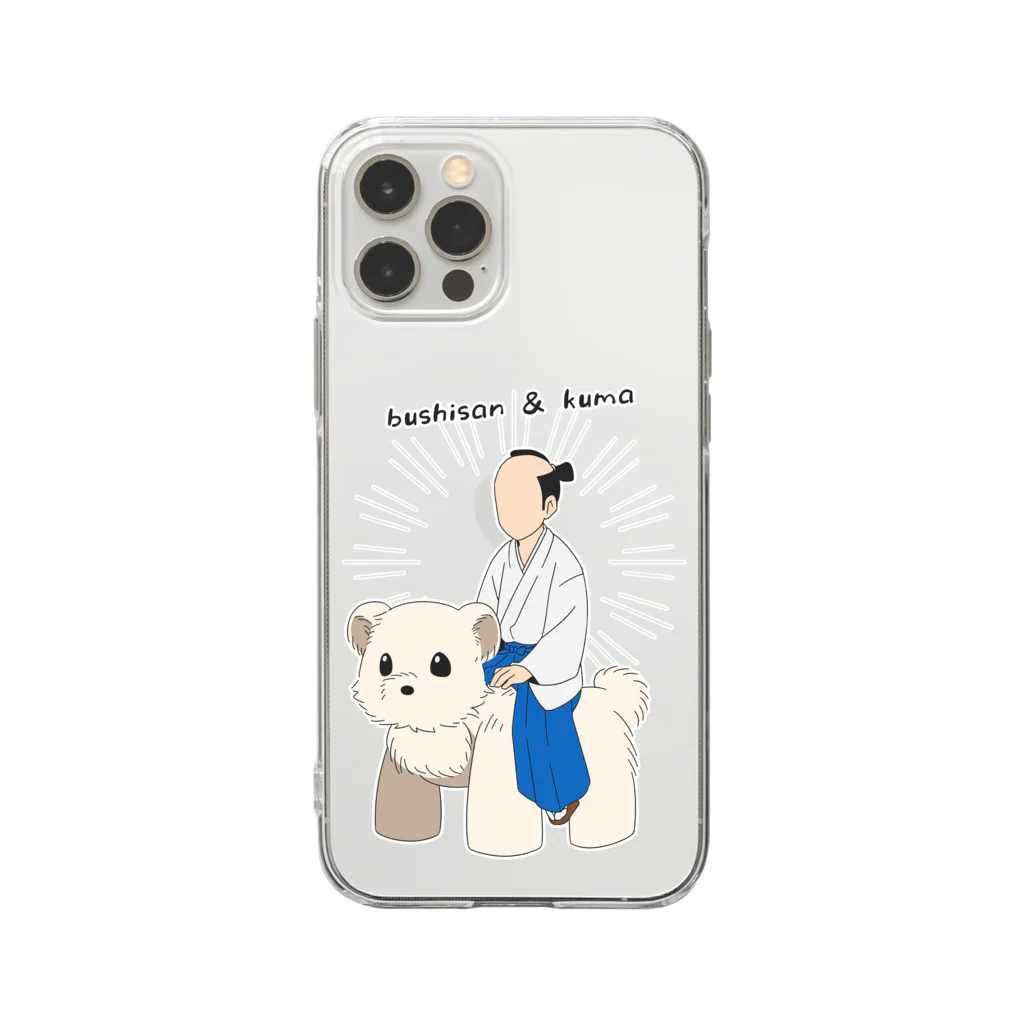 ぬま's ショップの武士さんの日常（透けるVer.） Soft Clear Smartphone Case