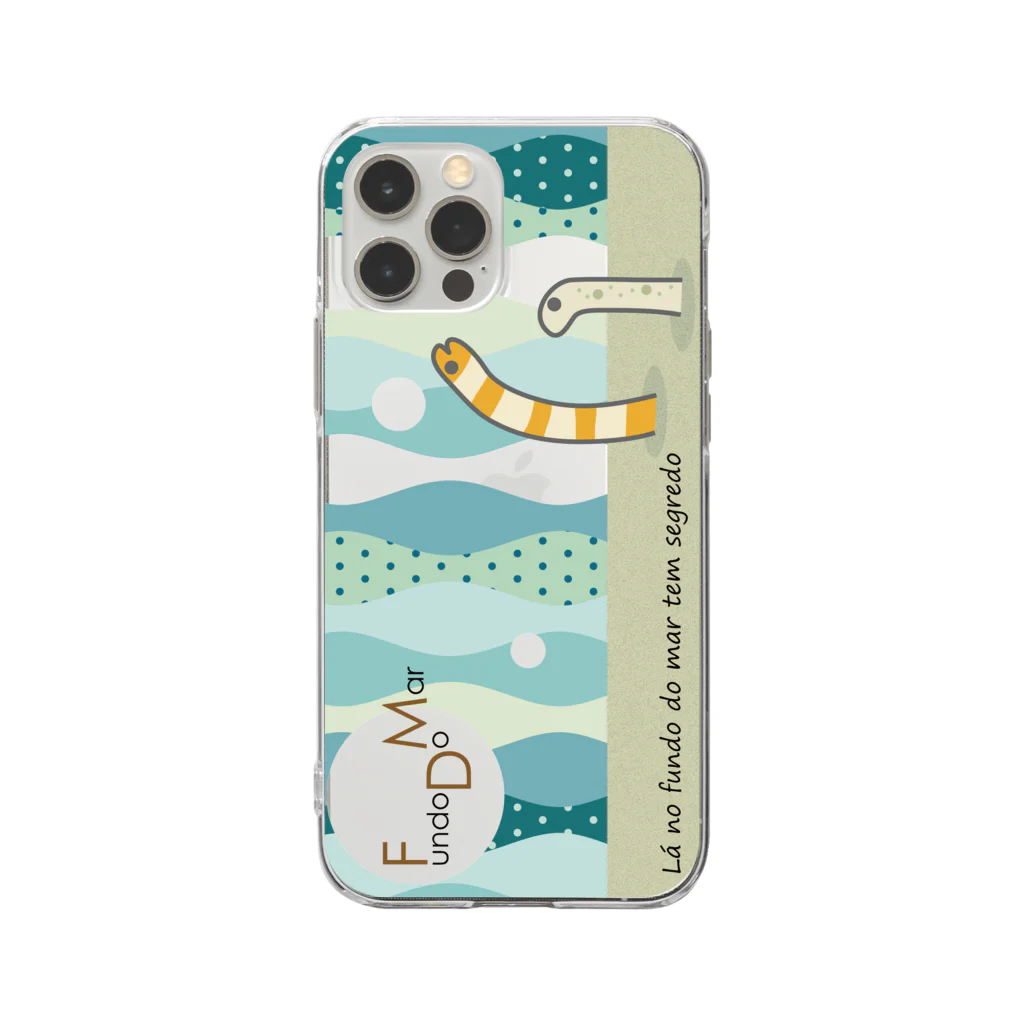 casa de sulの海の底（スマホ横） Soft Clear Smartphone Case