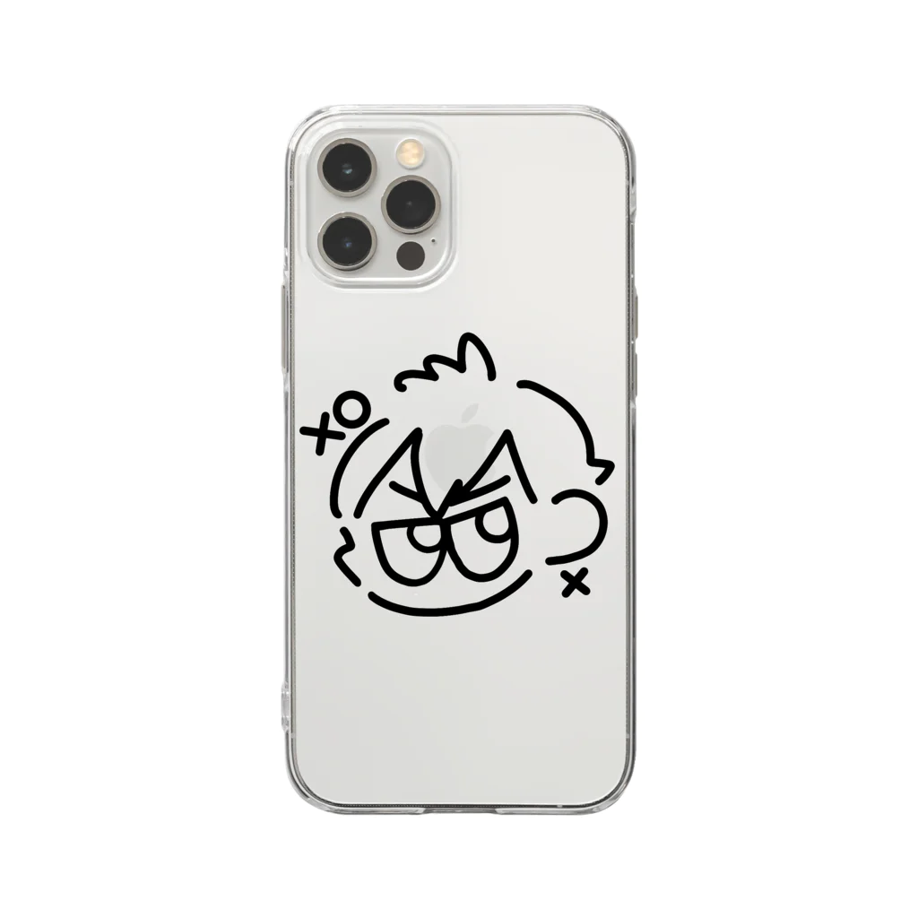 粛正罰丸💮のばつまるくん Soft Clear Smartphone Case