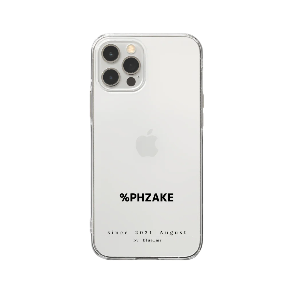 %PHZAKEのPHZAKE（ふざけ） / シンプルロゴ Soft Clear Smartphone Case