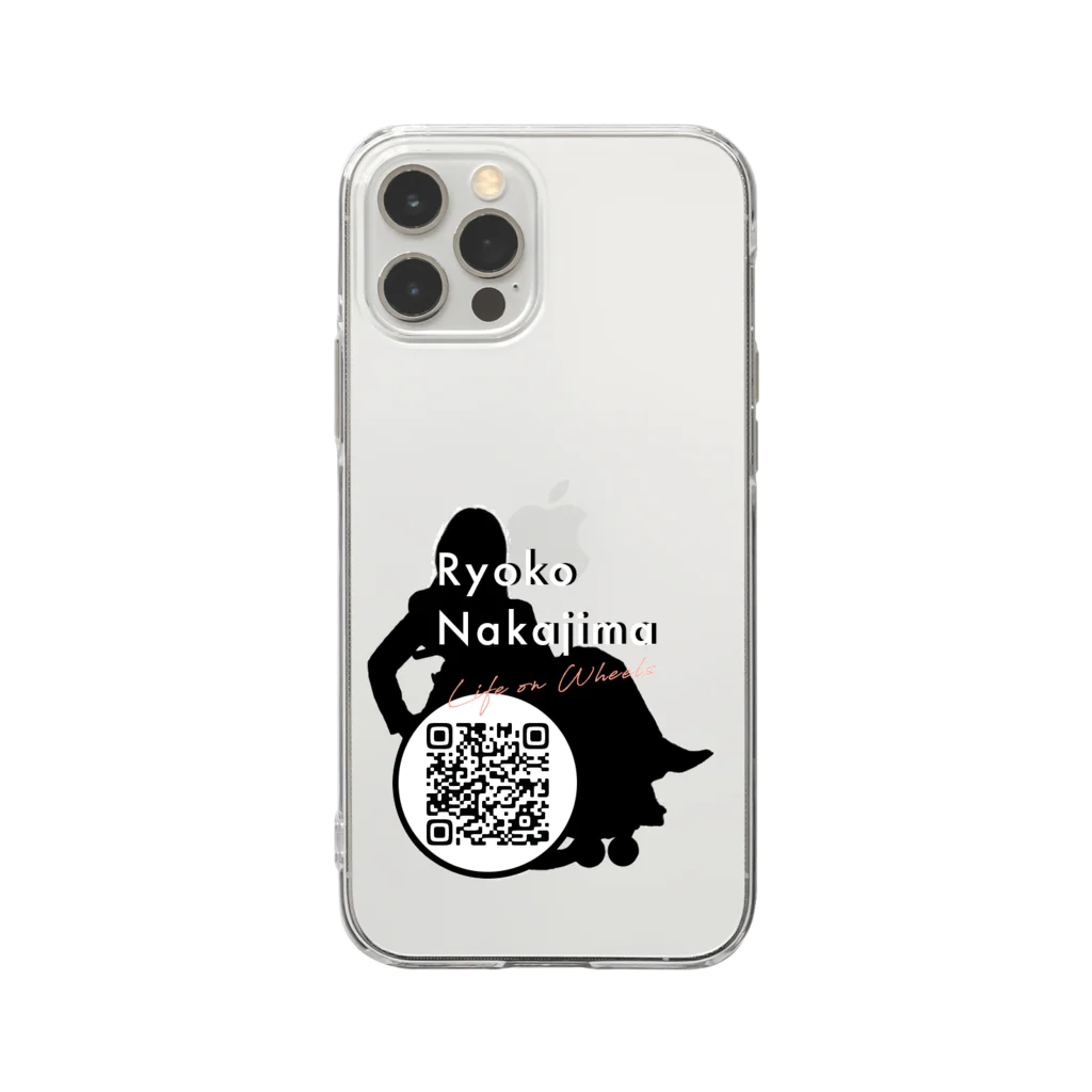 中嶋涼子の車椅子ですがなにか？！のLogo w/ QR code Soft Clear Smartphone Case