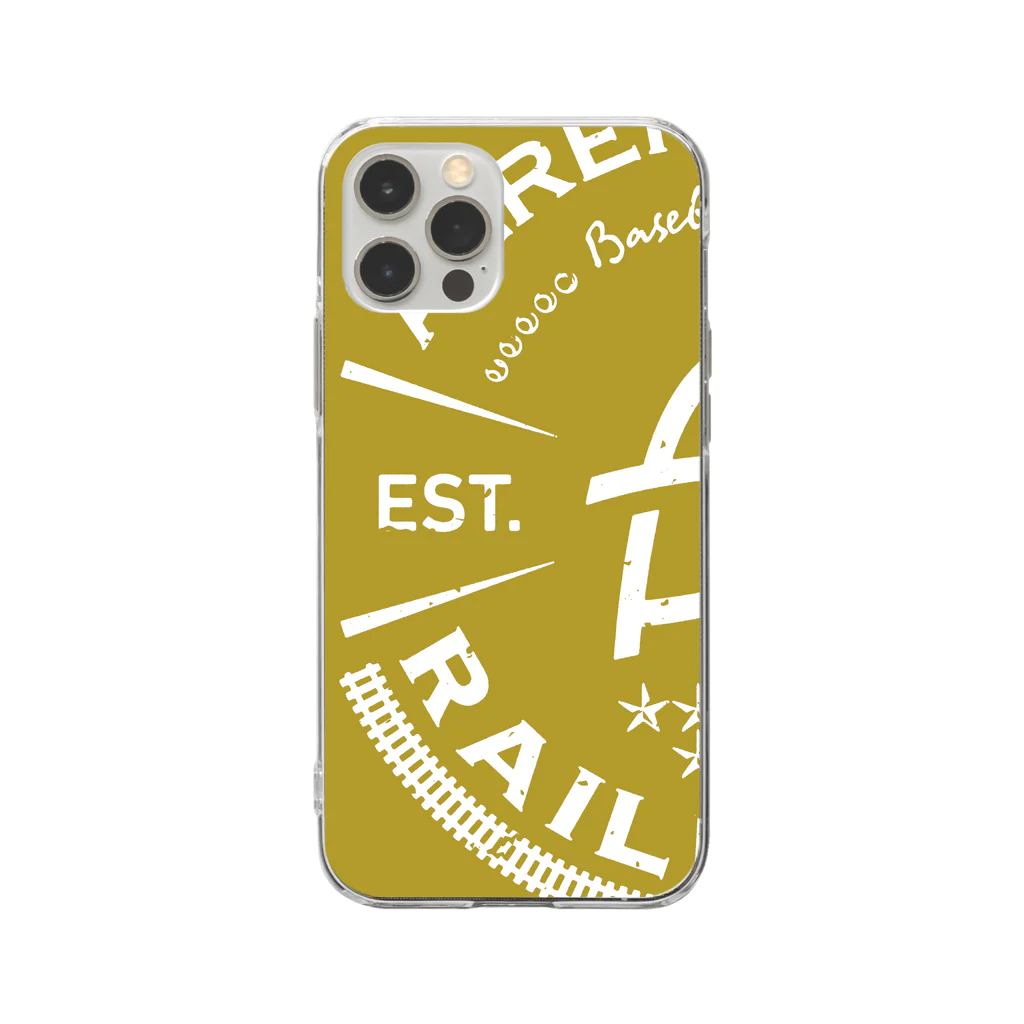 PoooompadoooourのRailroads エンブレムロゴ 黄色_グランジ Soft Clear Smartphone Case