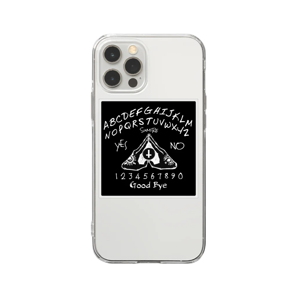 SumiReのウィジャボード　Ouija　黒 Soft Clear Smartphone Case