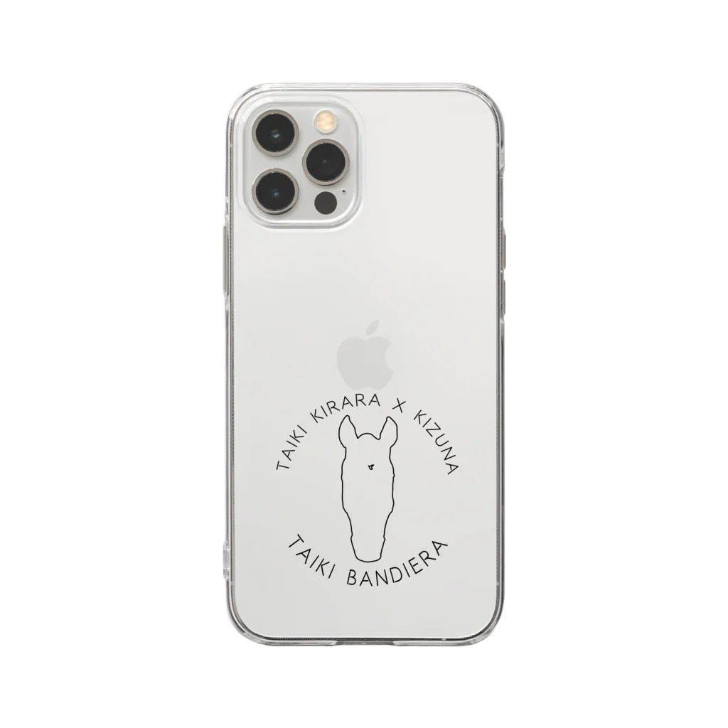 TaikiRacingClubShopのmarulogo【BND】kuro Soft Clear Smartphone Case