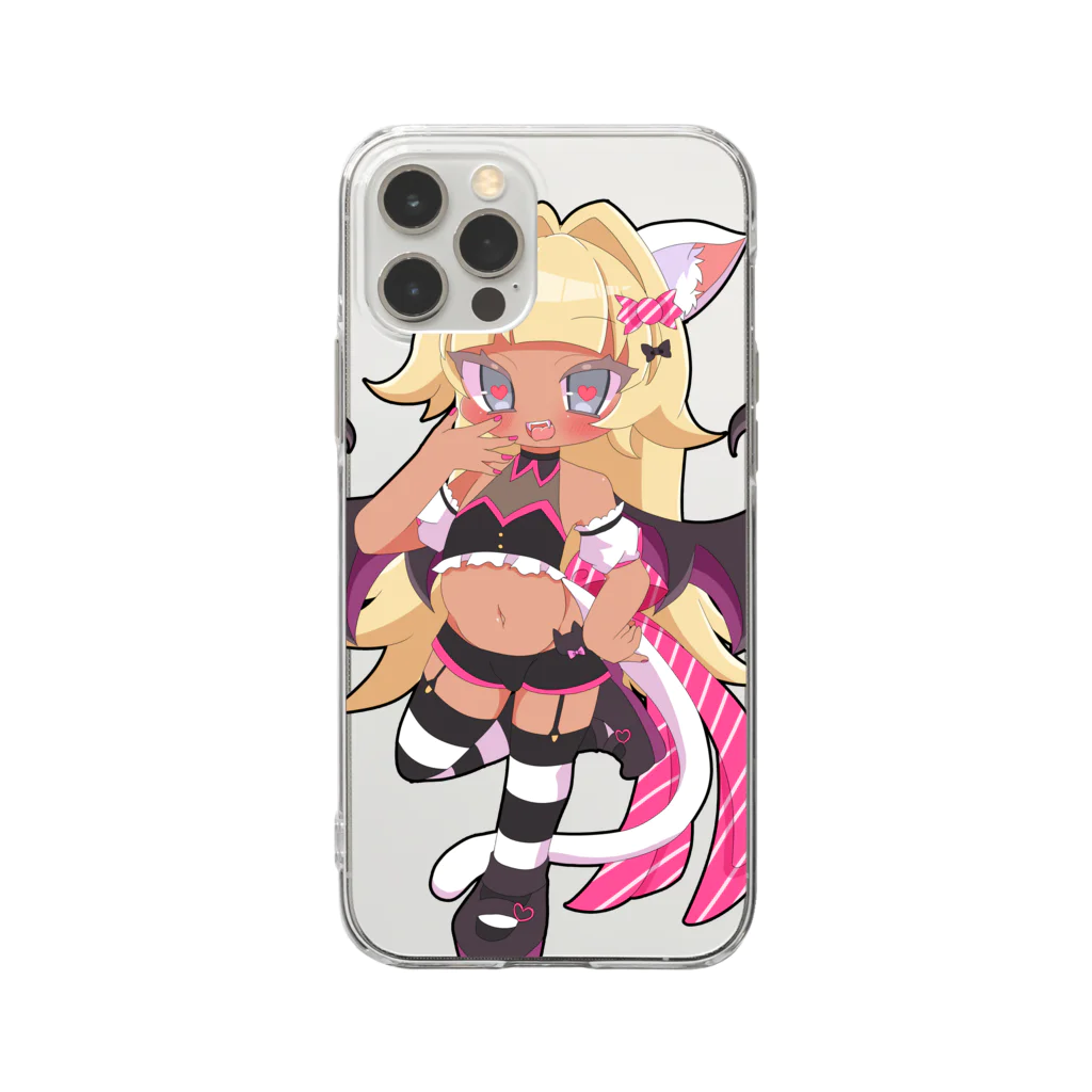 もげち🚪🐱6才のネットアイドル男の娘のもげちはろうぃん2021-小悪魔- Soft Clear Smartphone Case