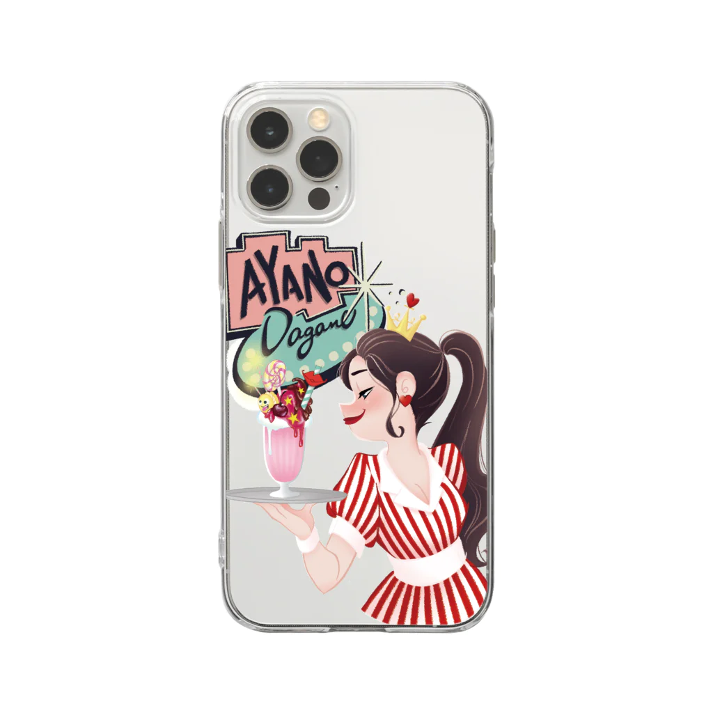 ayanodaganeのＤＩＮＥＲ ＤＡＧＡＮＥ Soft Clear Smartphone Case