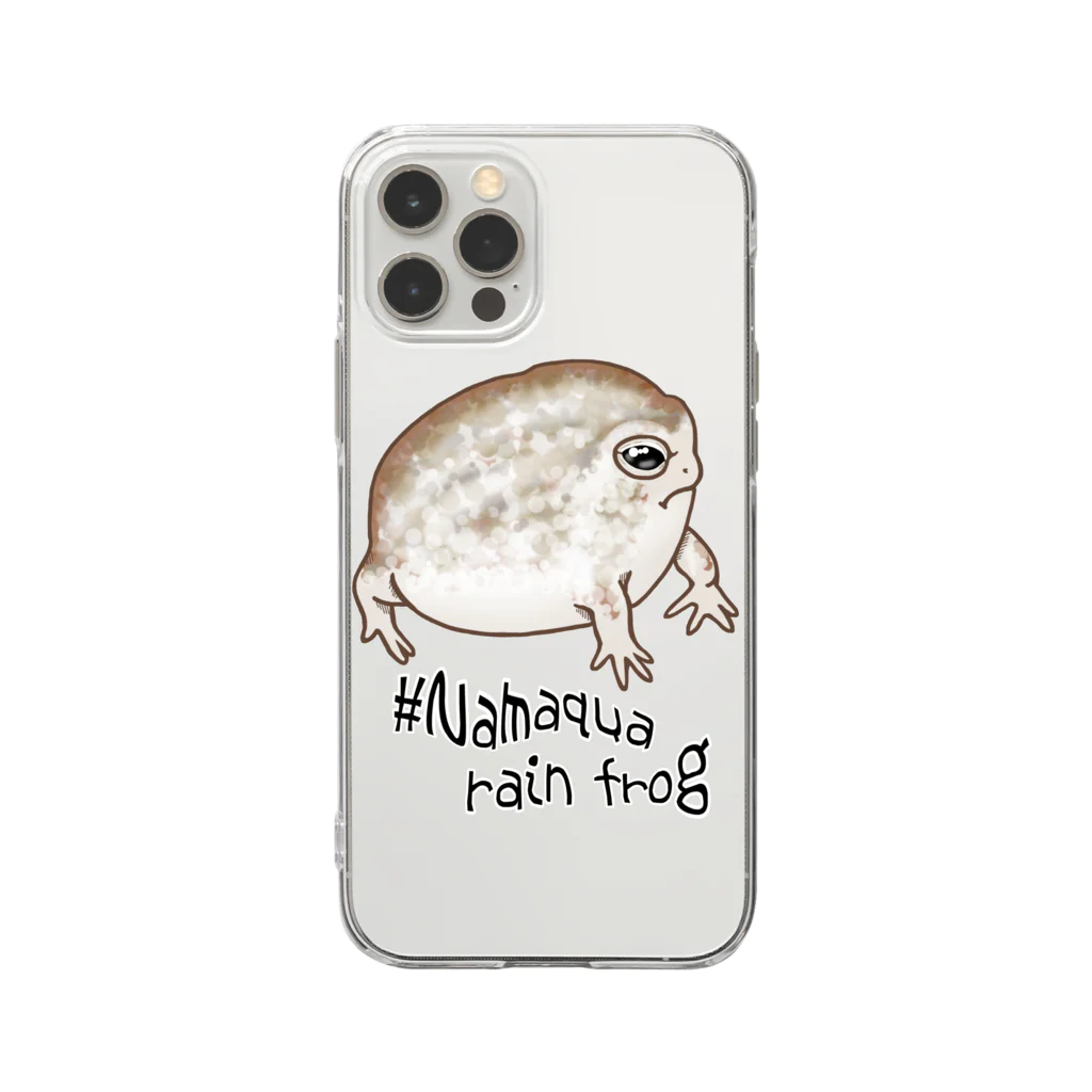 LalaHangeulのNamaqua rain frog(なまかふくらがえる) 英語バージョン ソフトクリアスマホケース