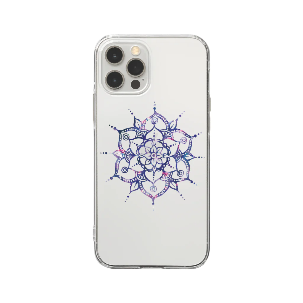 魔法のアイテム屋　SUZURI店のmandara Soft Clear Smartphone Case