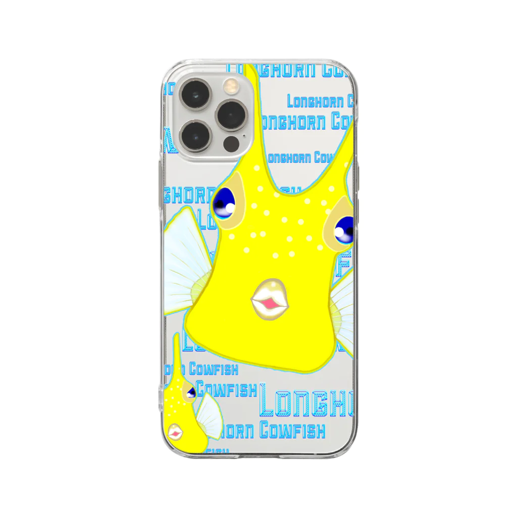 LalaHangeulのLonghorn Cowfish(コンゴウフグ) ソフトクリアスマホケース