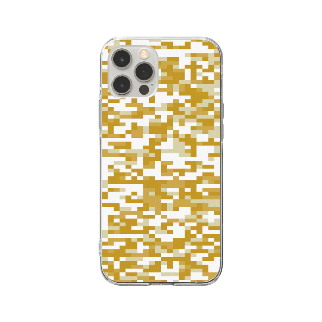 Military Casual LittleJoke のPixCamo 猫色 ChaTota ソフトクリアスマホケース