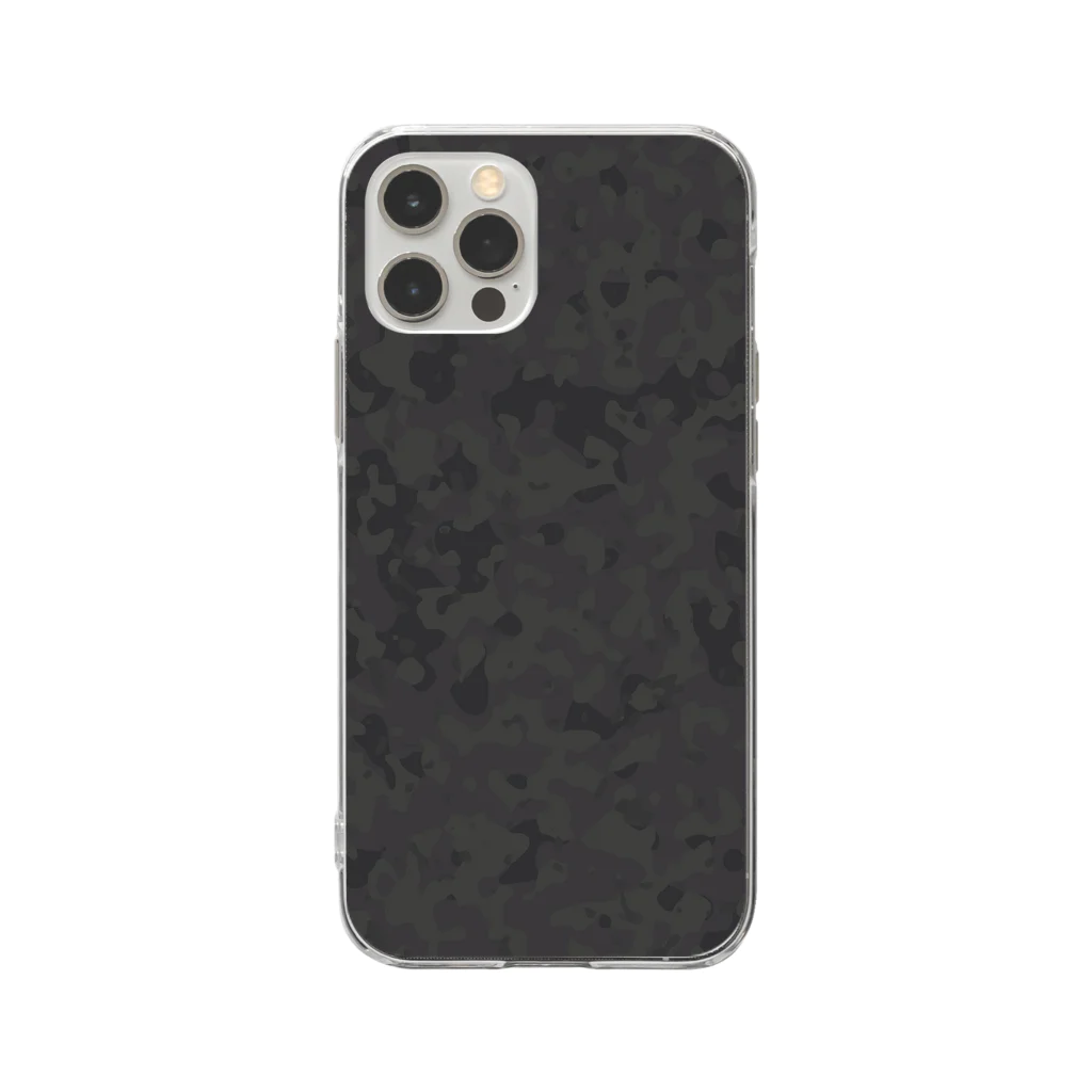 Military Casual LittleJoke のCamo NightCamp 夜用迷彩 サバゲー装備 Soft Clear Smartphone Case