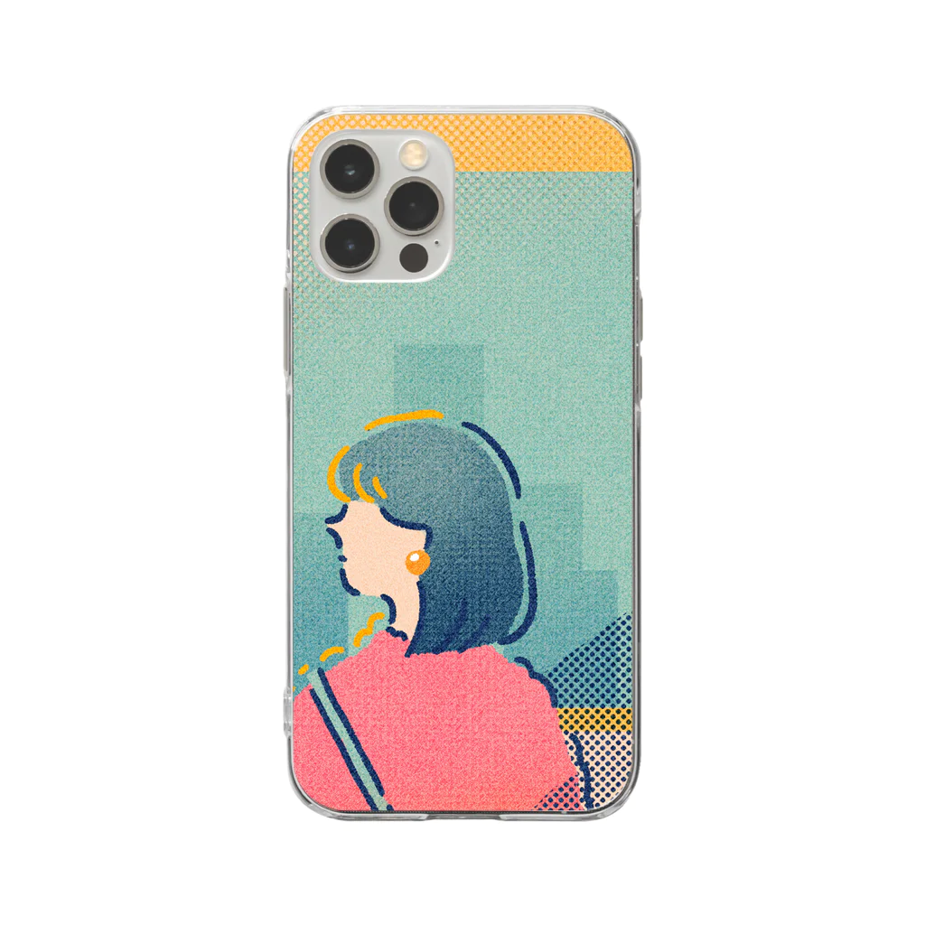 ちゃりんこのでんしゃ Soft Clear Smartphone Case