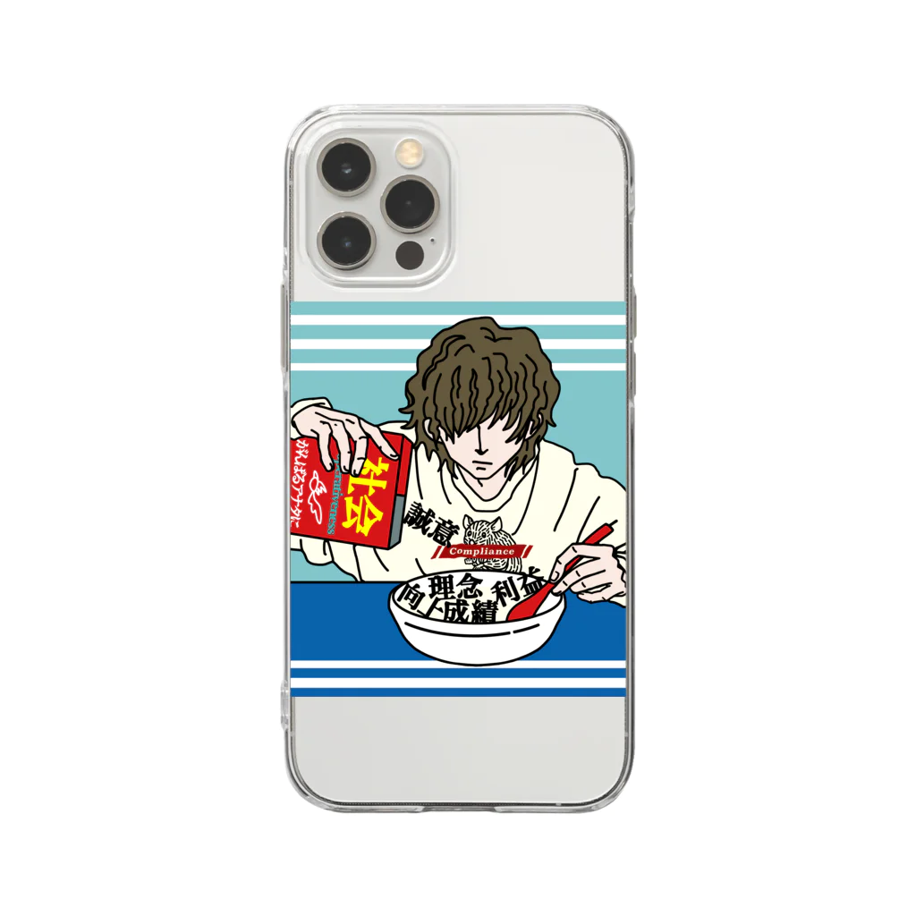 CARPE DIEMの社会シリアル Soft Clear Smartphone Case