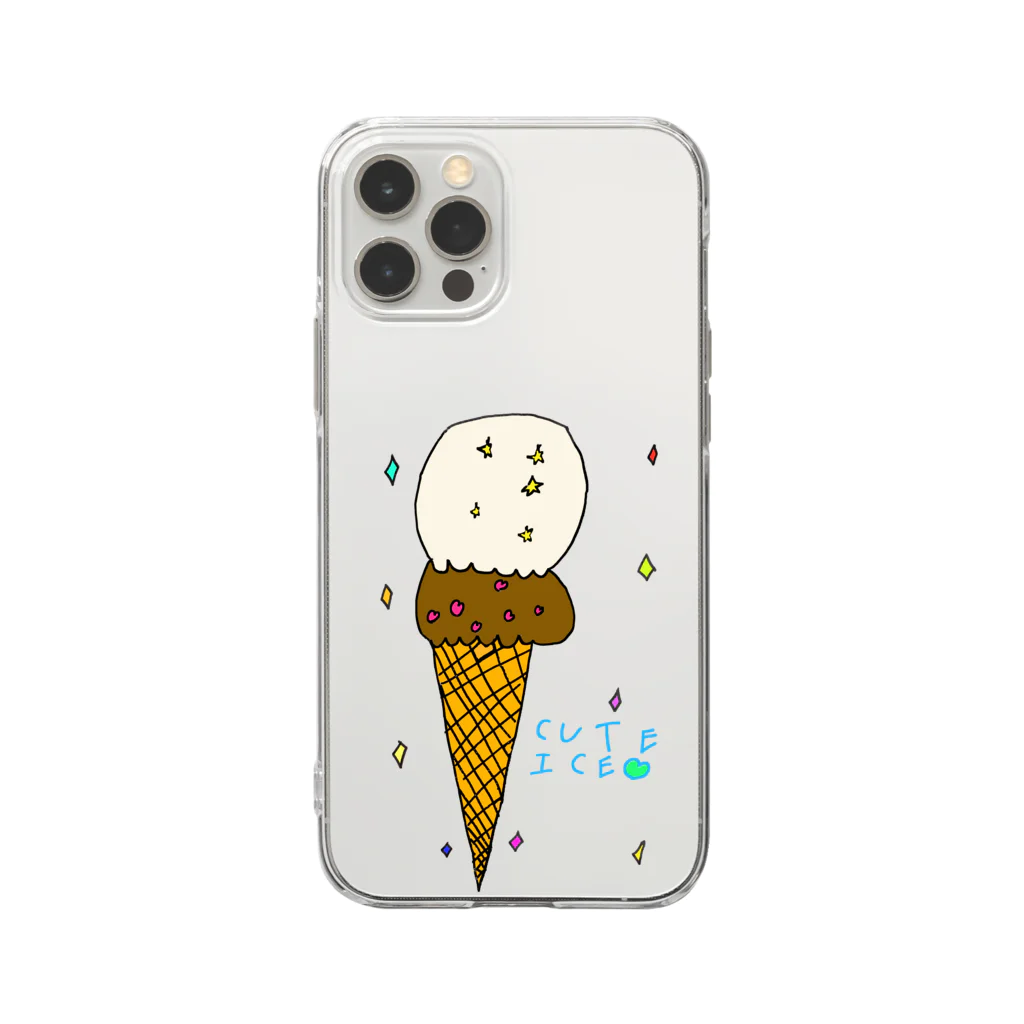 すけぴよshopのキュート💗アイス Soft Clear Smartphone Case