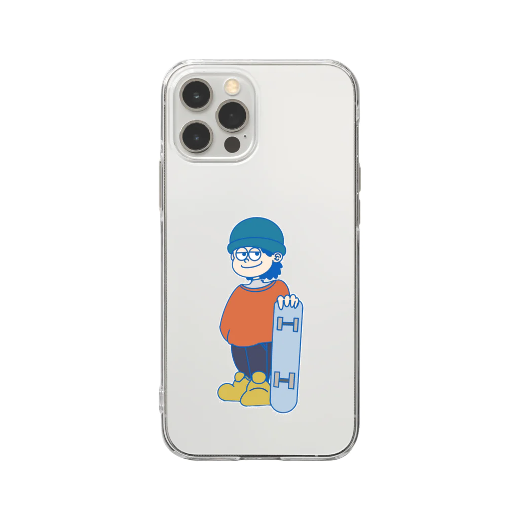  kokeshiのアイアムスケーター Soft Clear Smartphone Case