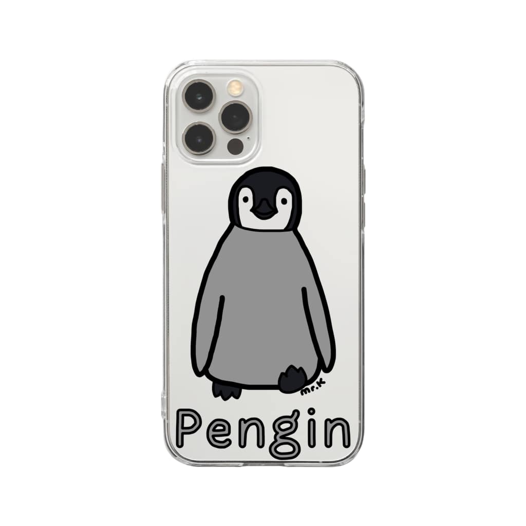 MrKShirtsのPengin (ペンギン) 色デザイン Soft Clear Smartphone Case