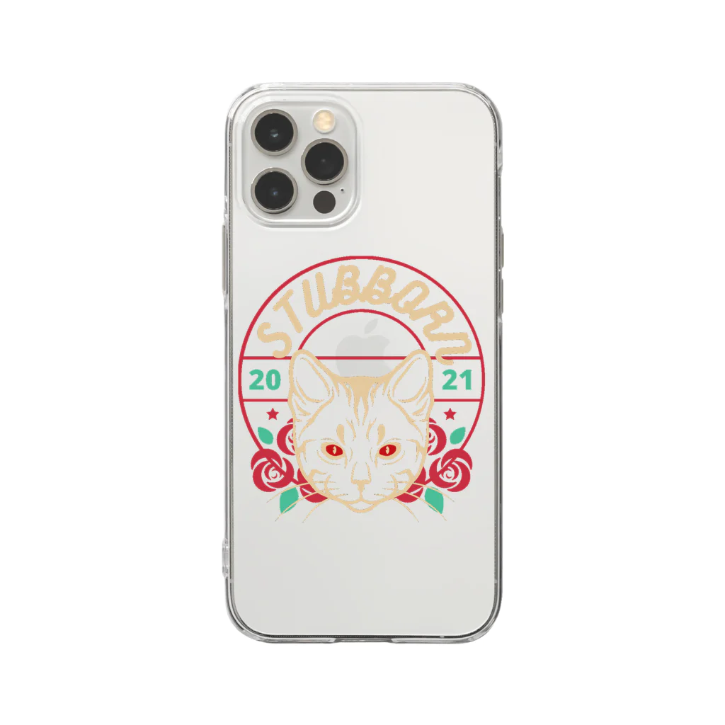 StubBorn（スタボン）のPussy cat Soft Clear Smartphone Case