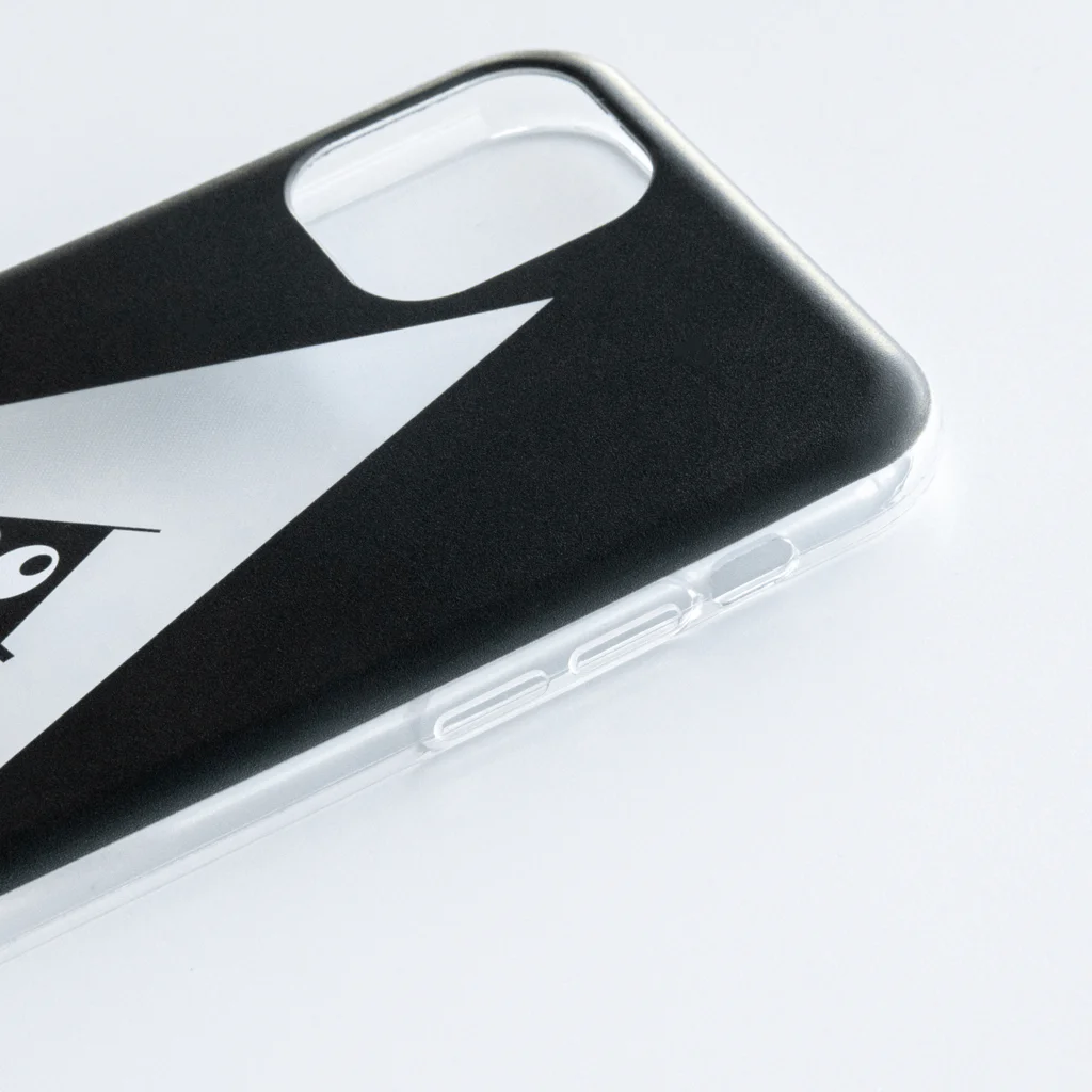 necoismの梵字 [アーンク] 銀 ph Soft Clear Smartphone Case :printing surface