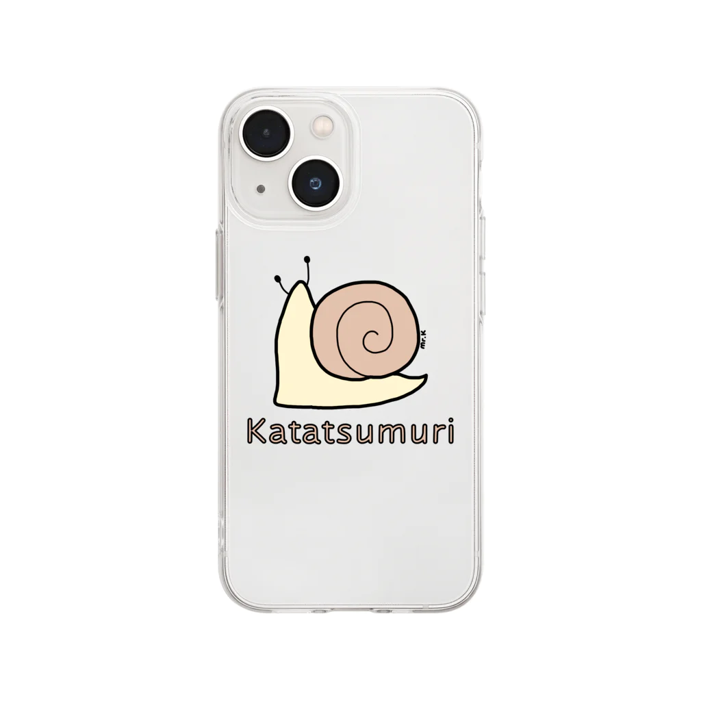 MrKShirtsのKatatsumuri (カタツムリ) 色デザイン ソフトクリアスマホケース