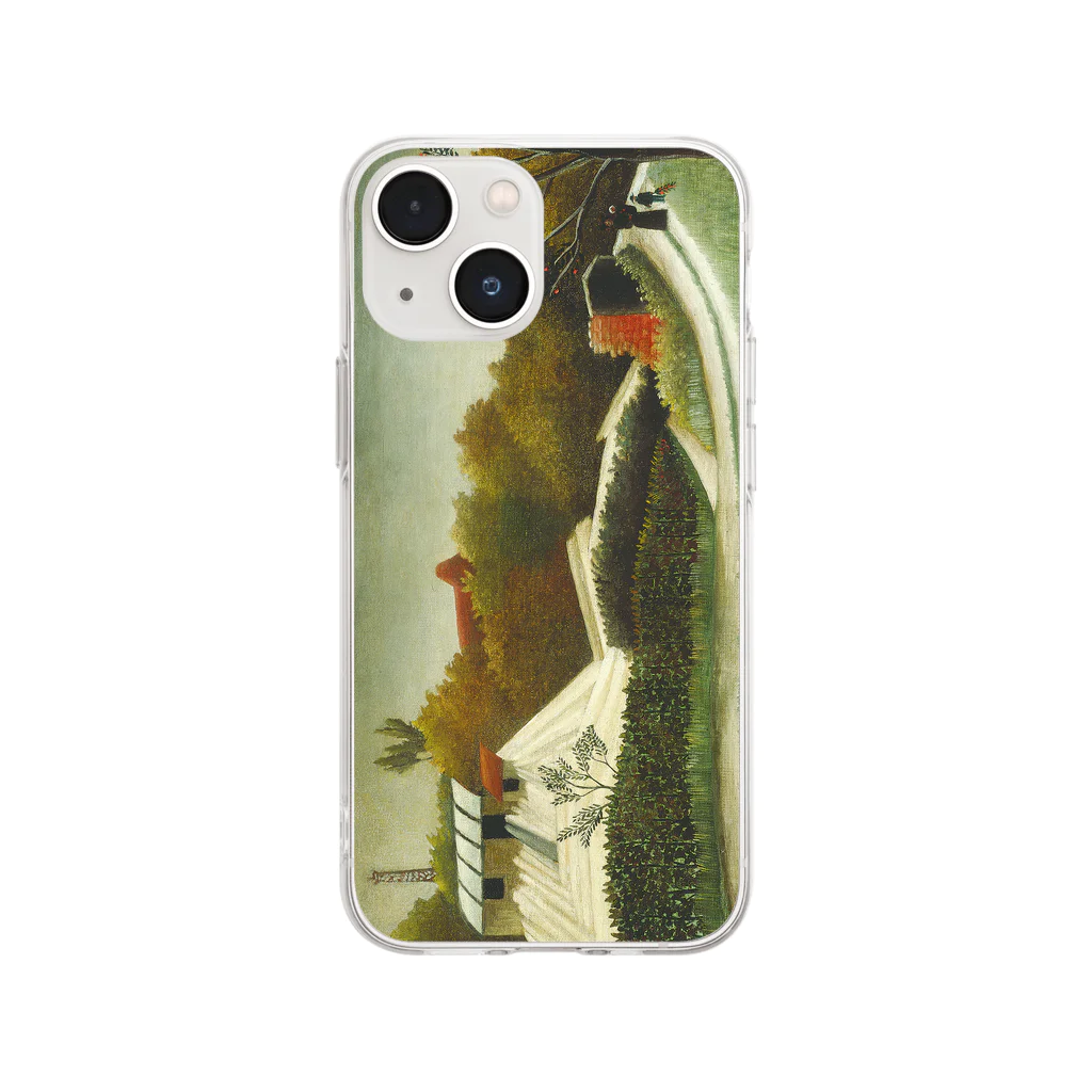 SONOTENI-ARTの029-003　アンリ・ルソー　『パリ郊外の製材所』　クリア　スマホケース　iPhone 13mini/12mini/11Pro専用デザイン　CC4 Soft Clear Smartphone Case