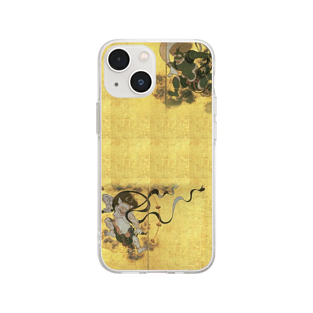 SONOTENI-ARTの023-001　俵屋宗達　『風神雷神図屏風』　クリア　スマホケース　iPhone 13mini/12mini/11Pro専用デザイン　CC4 Soft Clear Smartphone Case
