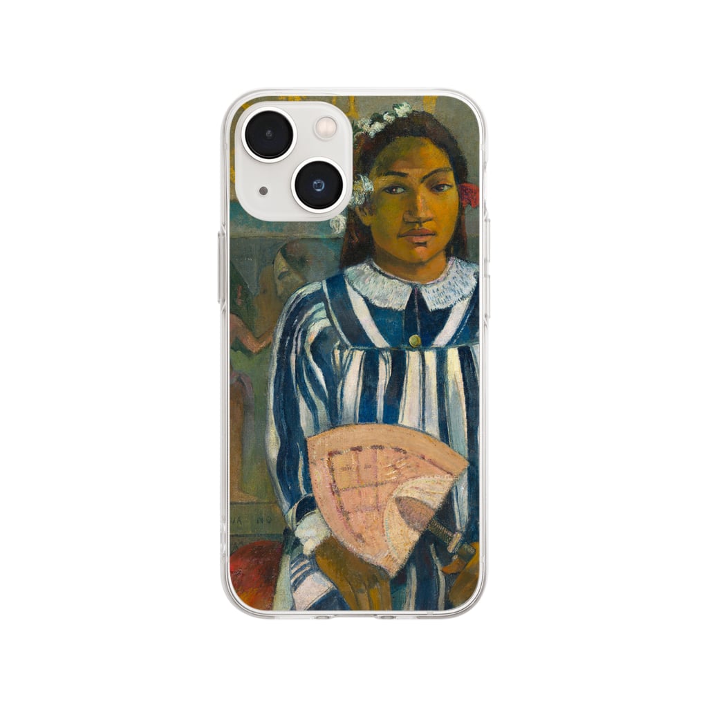 SONOTENI-ARTの026-005　ゴーギャン　『メラヒ・メトゥア・ノ・テハーマナ』　クリア　スマホケース　iPhone 13mini/12mini/11Pro専用デザイン　CC4 Soft Clear Smartphone Case