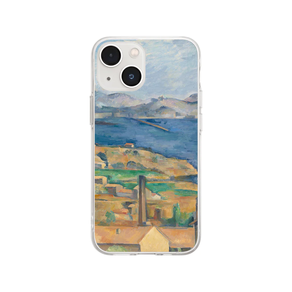 SONOTENI-ARTの017-002　ポール・セザンヌ　『マルセイユの入江、レスタックからの眺め』　クリア　スマホケース　iPhone 13mini/12mini/11Pro専用デザイン　CC4 ソフトクリアスマホケース