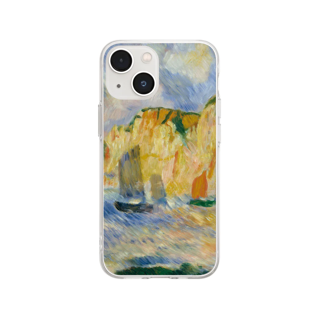 SONOTENI-ARTの016-009　ルノワール　『海と崖』　クリア　スマホケース　iPhone 13mini/12mini/11Pro専用デザイン　CC4 ソフトクリアスマホケース