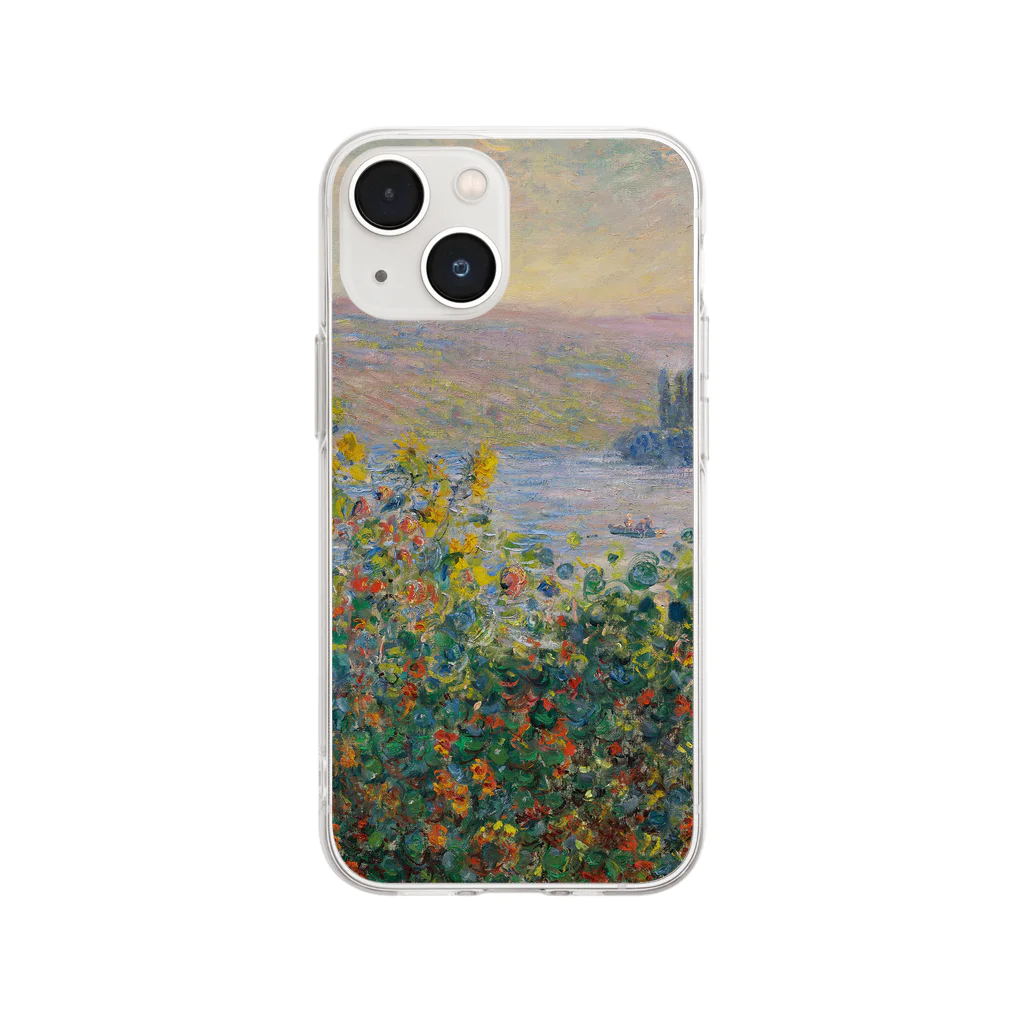 SONOTENI-ARTの004-003　クロード・モネ　『ヴェトゥイユの花壇』　クリア　スマホケース　iPhone 13mini/12mini/11Pro専用デザイン　CC4 Soft Clear Smartphone Case