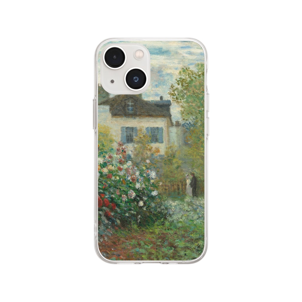 SONOTENI-ARTの004-021　クロード・モネ　アルジャントゥイユのモネの家の庭（ダリアの咲く庭）』　クリア　スマホケース　iPhone 13mini/12mini/11Pro専用デザイン　CC4 Soft Clear Smartphone Case