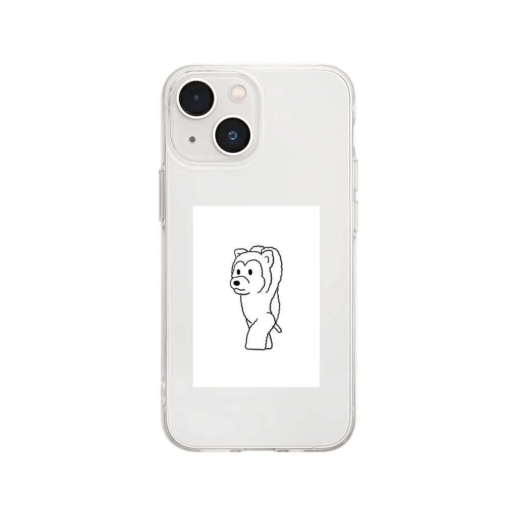 なんでもデザイン屋さんのくま Soft Clear Smartphone Case